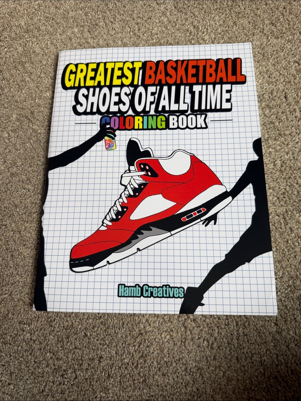 Greatest Basketball Shoes of All Time Coloring Book - Red Cover